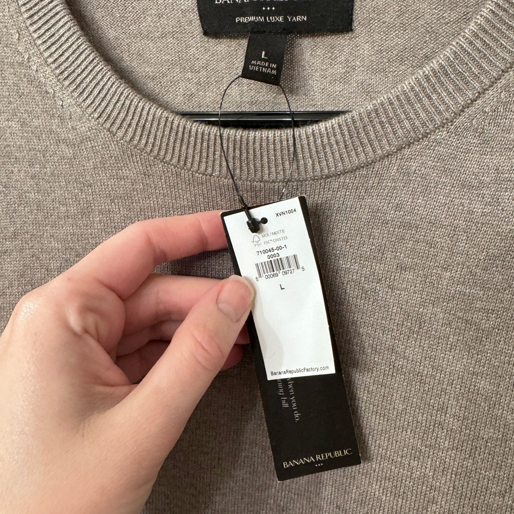 Men's Banana Republic Taupe Knit Sweater